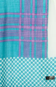 La Fiorentina Plaid & Polka Dot Wool Shawl