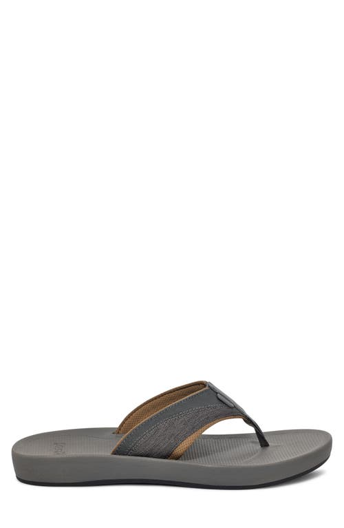 Sanuk Cosmic Seas Water Friendly Flip Flop In Gray