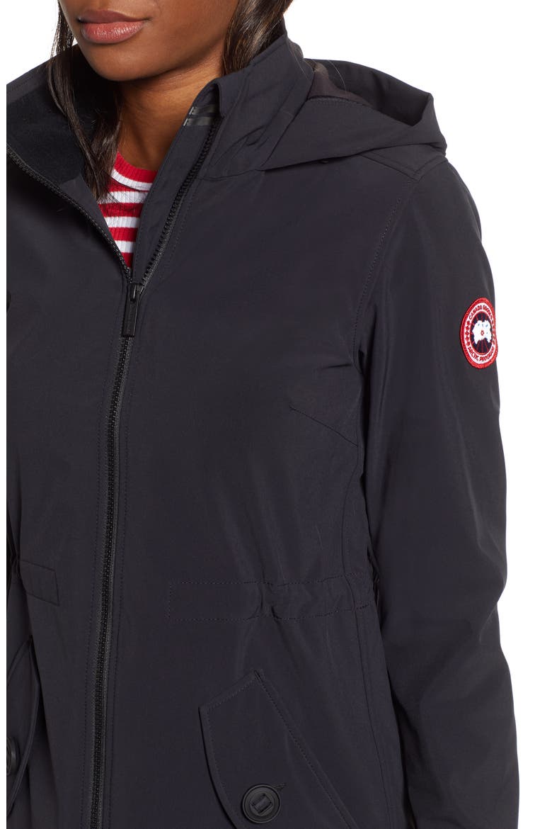Avery Water Resistant Hooded Softshell Jacket, Alternate, color, BLACK - NOIR