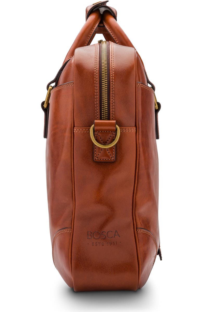 Bosca Leather Double Gusset Briefcase, Alternate, color,
