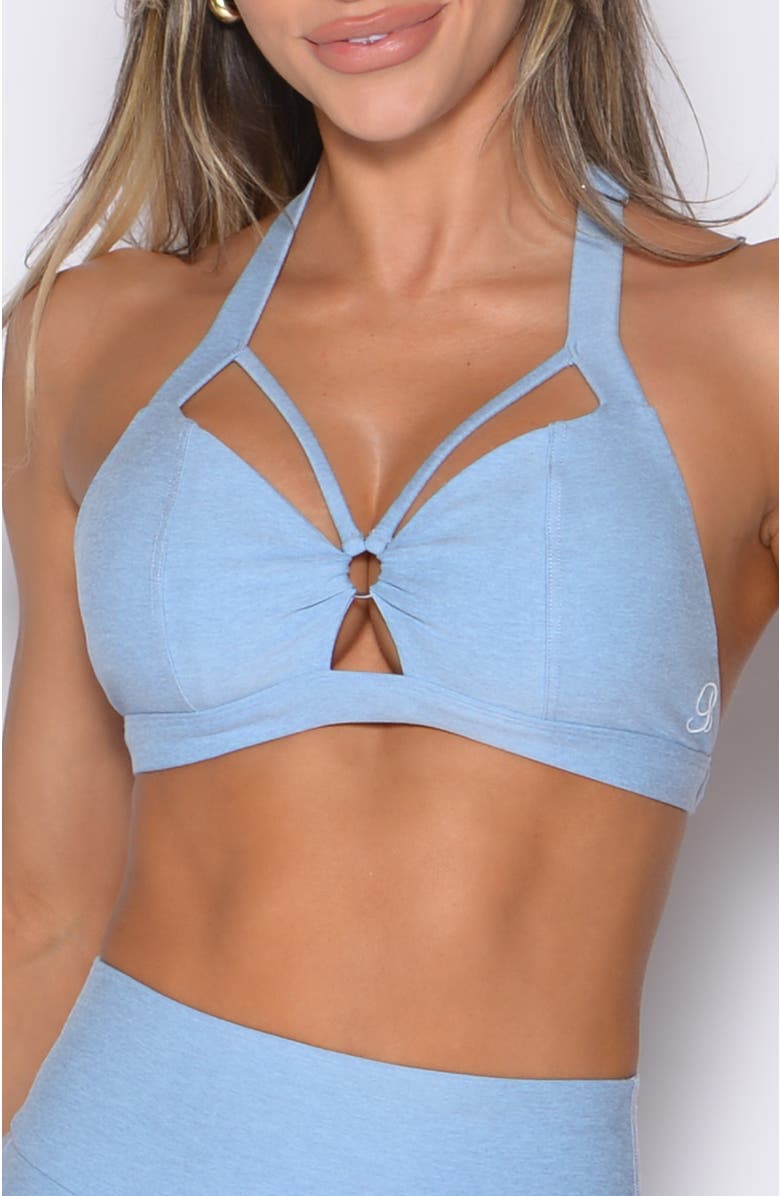 Bombshell Sportswear Iron Edge Bra, Main, color, Blue Mist