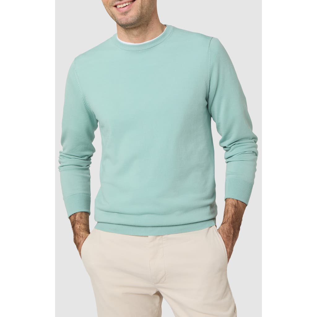Sid Mashburn Fine Gauge Wool Crewneck Sweater In Celadon Escorial Wool