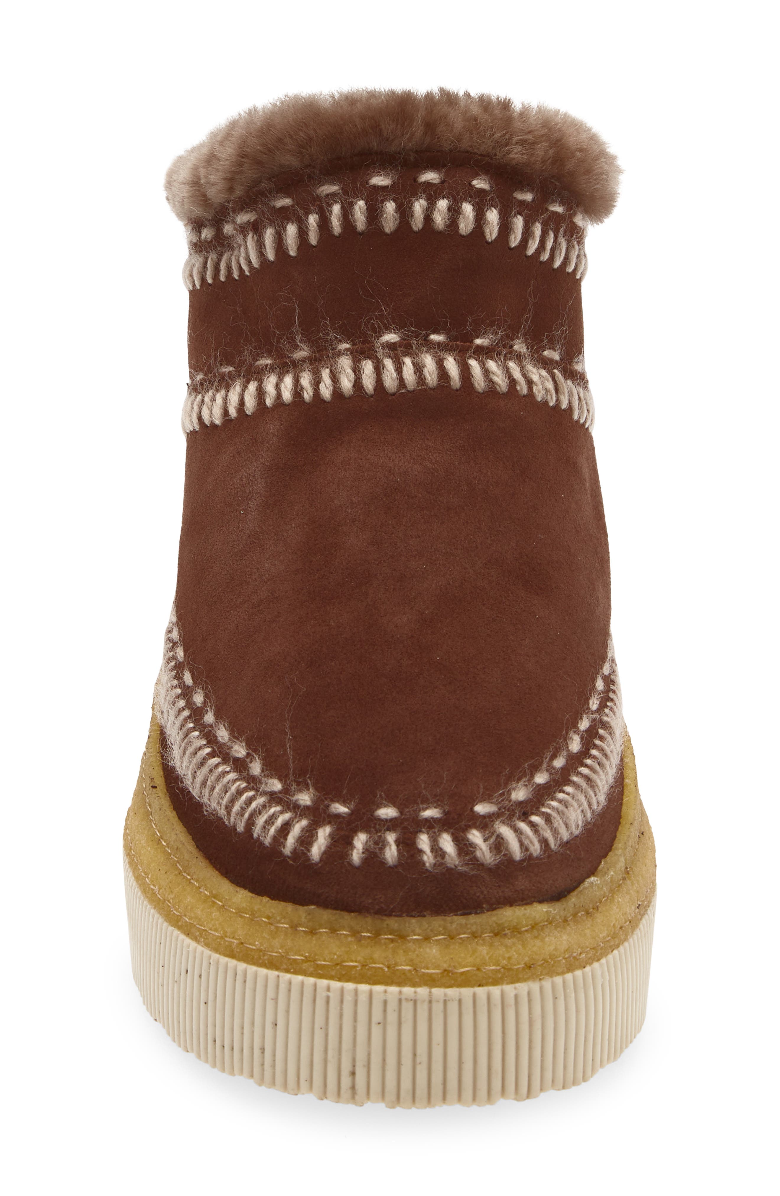 Ronan 6.0 Genuine Shearling Lined Ankle Boot, Alternate, color, CHOCOLATE SUEDE / WHEAT