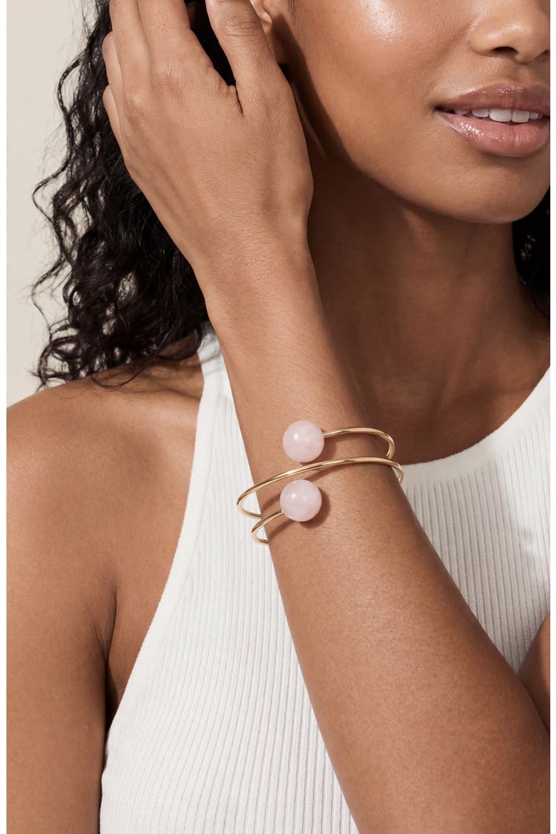 Summer Escape Cuff Bracelet, Alternate, color, ROSE QUARTZ