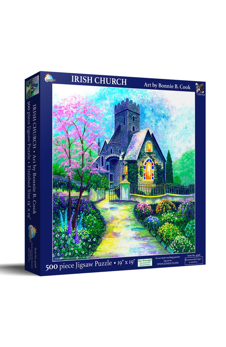 Sunsout Irish Church 500 piece Jigsaw Puzzle for Adults, Main, color, Multicolor