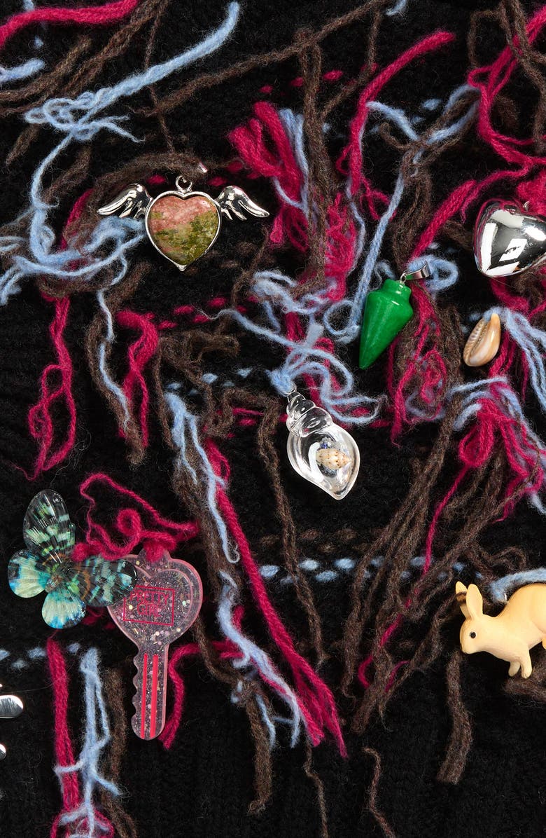 Chopova Lowena Washed Up Merino Wool Balaclava, Alternate, color, Black