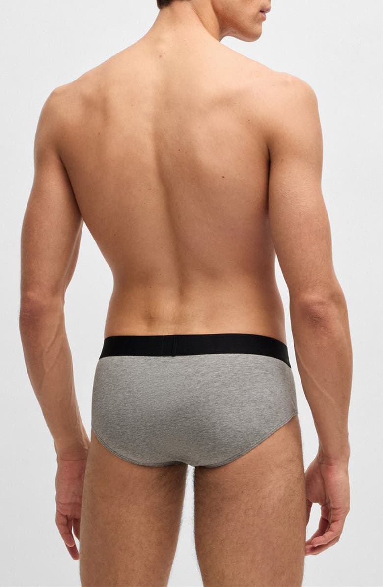BOSS Assorted 3-Pack Power Stretch Cotton Briefs, Alternate, color, White/ Grey/ Black