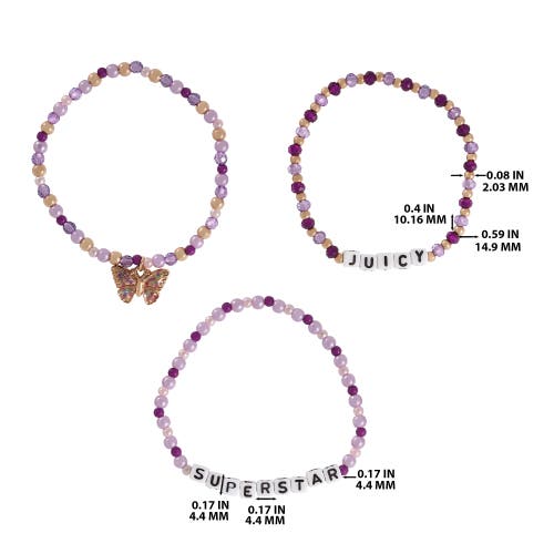 Juicy Couture Kids Kids "juicy Superstar" Beaded Bracelet Set In Pink