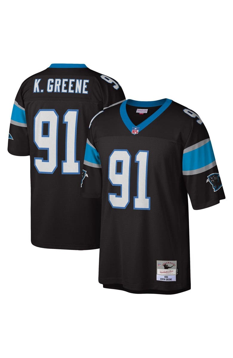 Mitchell & Ness Men's Mitchell & Ness Kevin Greene Black Carolina Panthers Big & Tall 1996 Retired Player Replica Jersey, Main, color, 