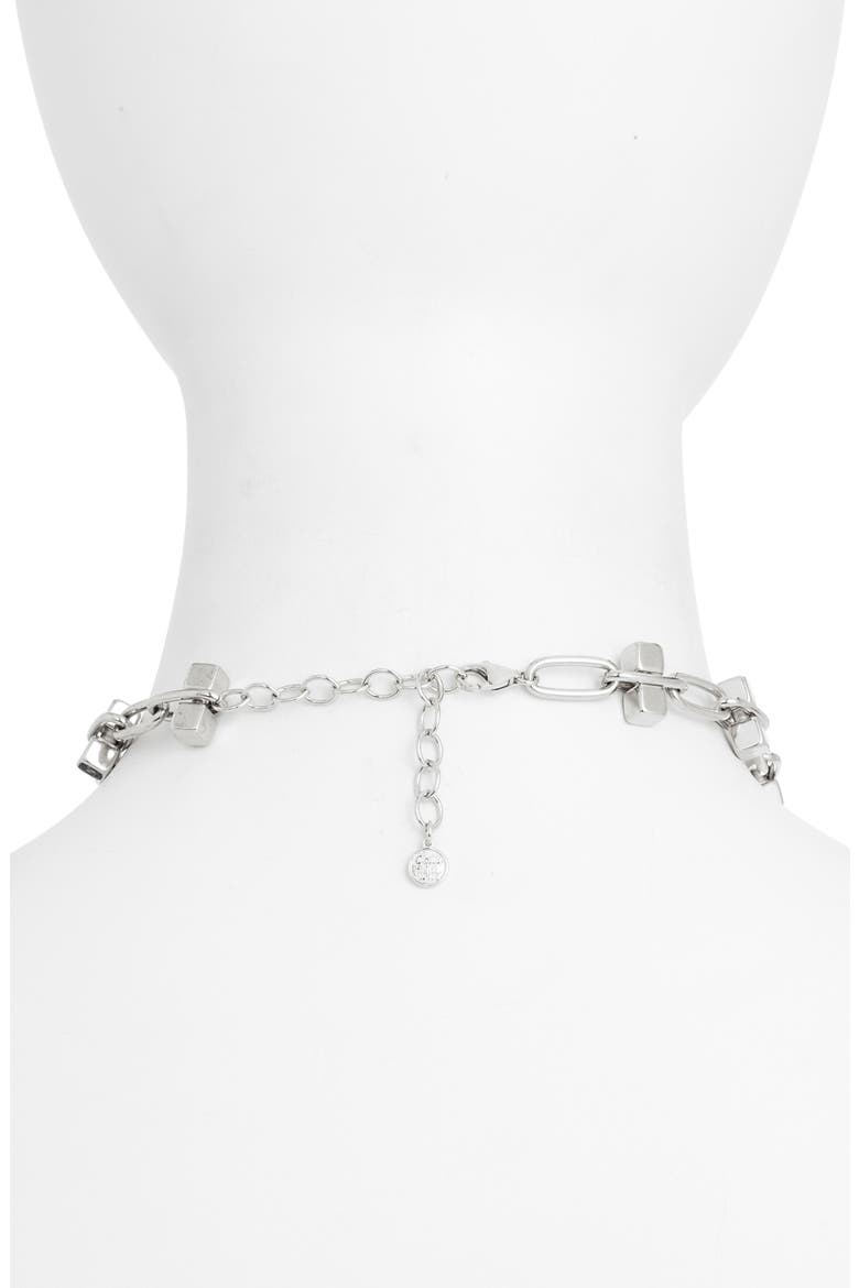 Arcadia Choker Necklace, Alternate, color, SILVER
