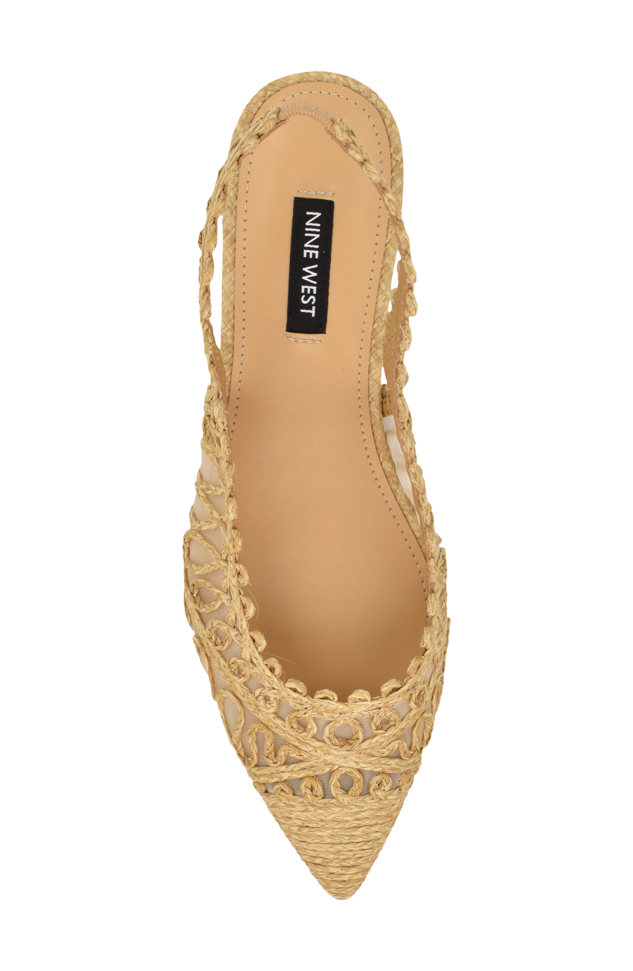Jovias Slingback Pointed Toe Flat, Alternate, color, LIGHT NATURAL