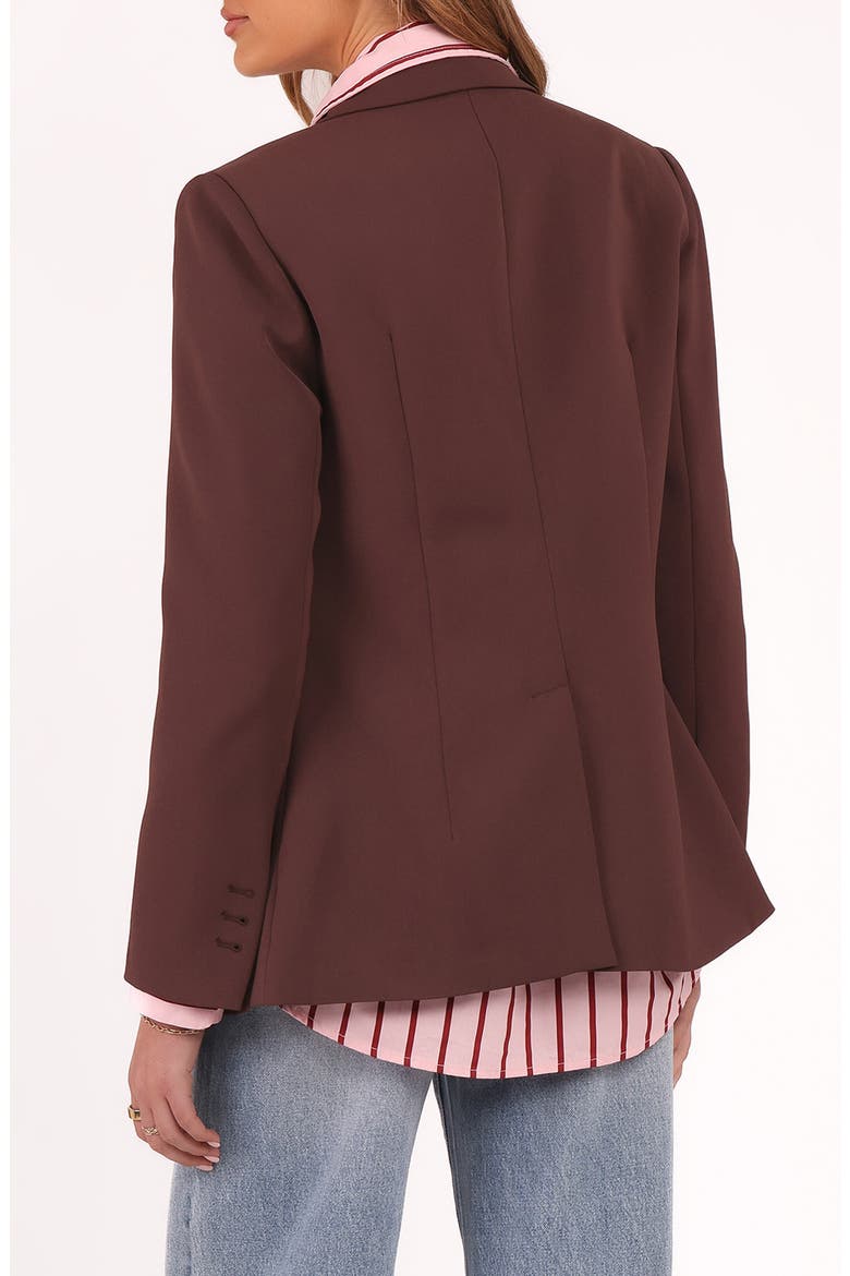 Leo One-Button Blazer, Alternate, color, CHOCOLATE BROWN