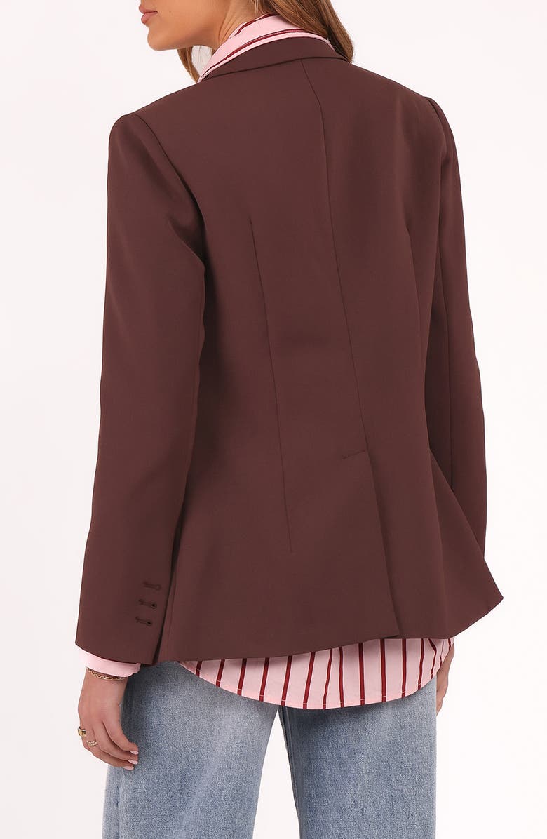 Petal & Pup Leo One-Button Blazer, Alternate, color, Chocolate Brown