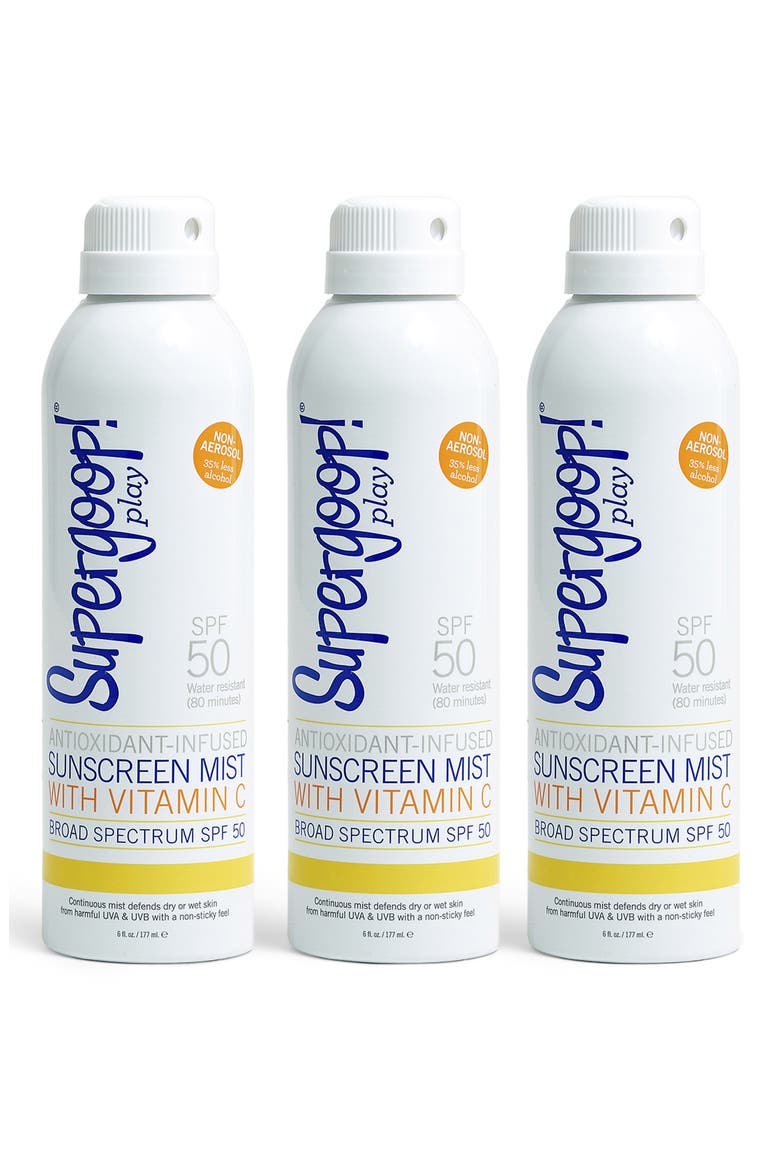 SPF 50 Antioxidant Infused Sunscreen Mist Trio (Nordstrom Exclusive), Main, color, NO COLOR