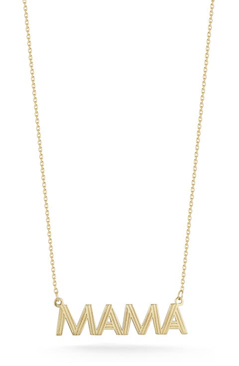 'Mama' Pendant Necklace