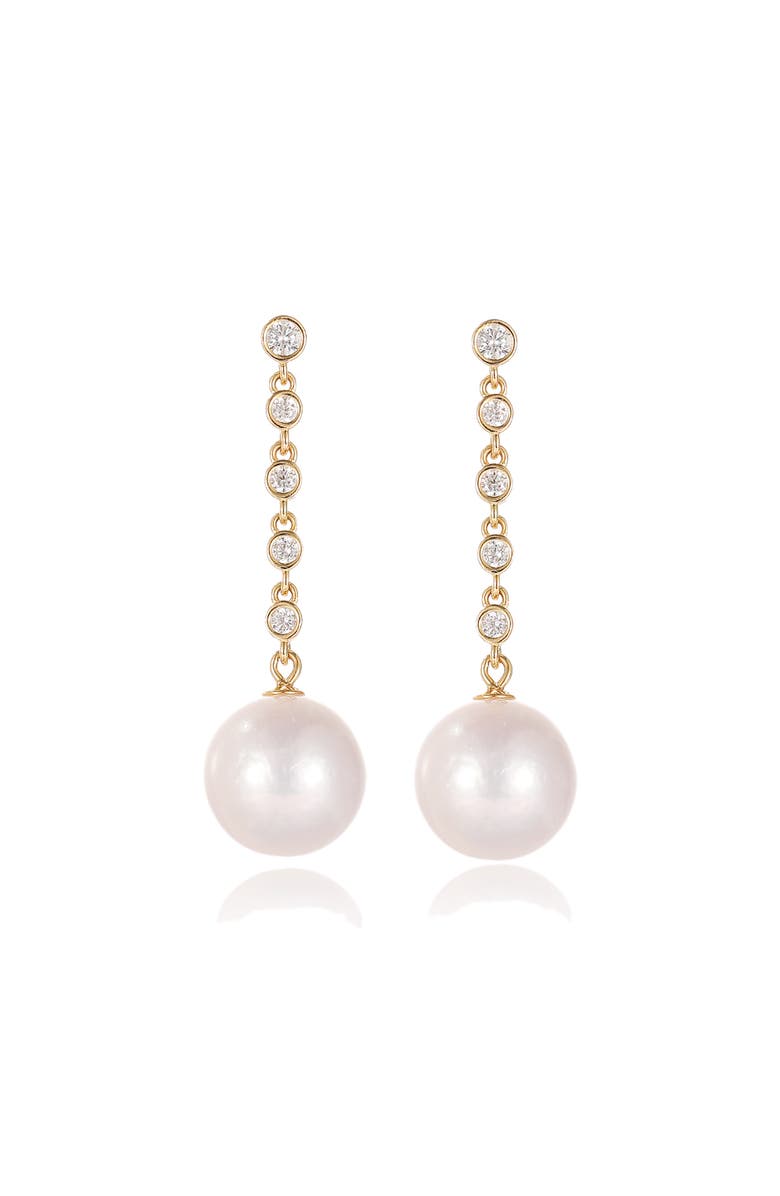 Classicharms Electra Rivière Freshwater Pearl Drop Earrings, Main, color, Gold
