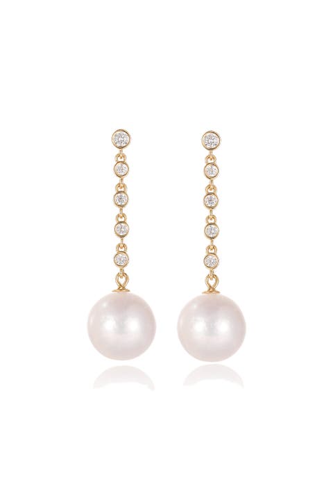 Electra Rivière Freshwater Pearl Drop Earrings