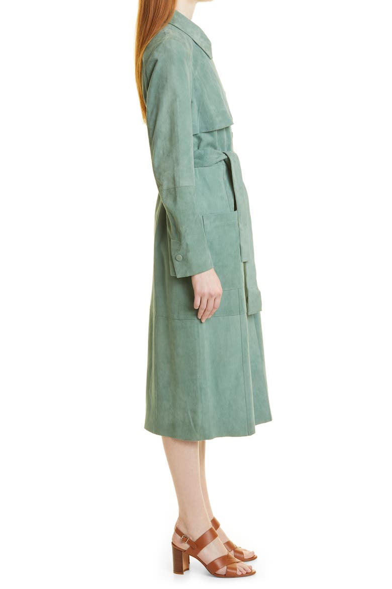 Soseda Belted Suede Jacket, Alternate, color, MINERAL