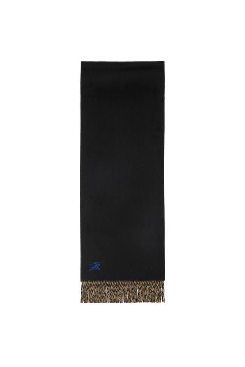 Burberry Beige Cashmere Reversible Scarf In Camel/black