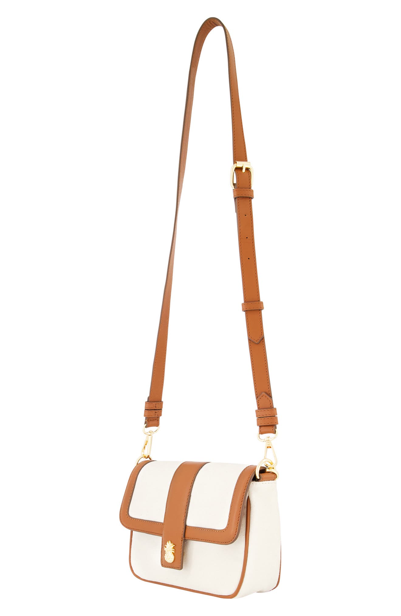 Tommy Bahama Canvas & Leather Trim Crossbody Bag, Alternate, color, Natural