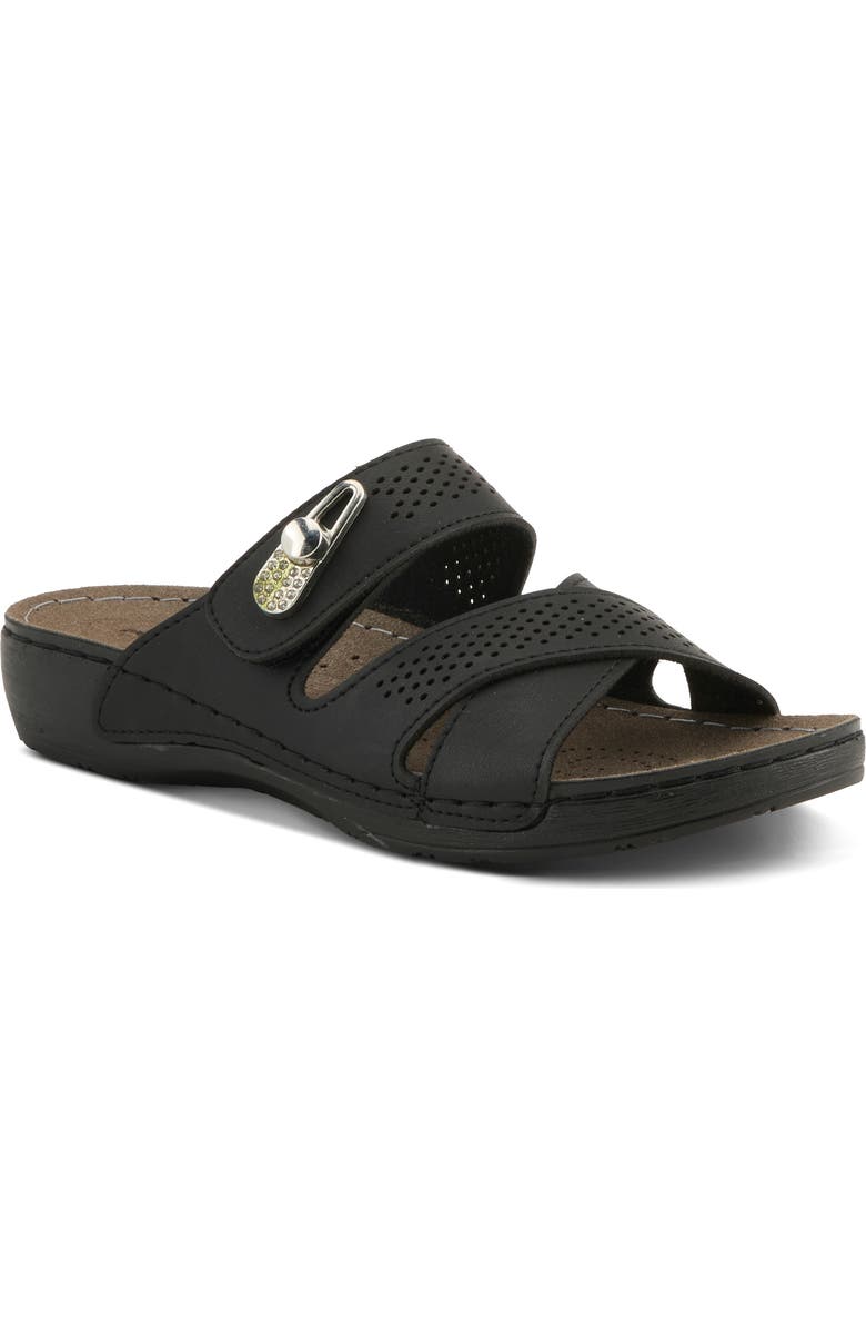 Flexus by Spring Step Perforated Slide Sandal, Main, color,