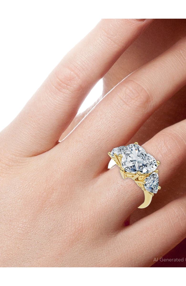 Bliss Diamond Certified 5Ct Heart Shape Diamond Engagement Ring 14k Gold or Platinum Lab Grown, Alternate, color, 