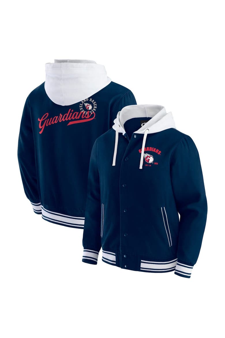 Men's Darius Rucker Collection by Fanatics  Navy Cleveland Guardians Full-Snap Hooded Jacket, Alternate, color, Navy