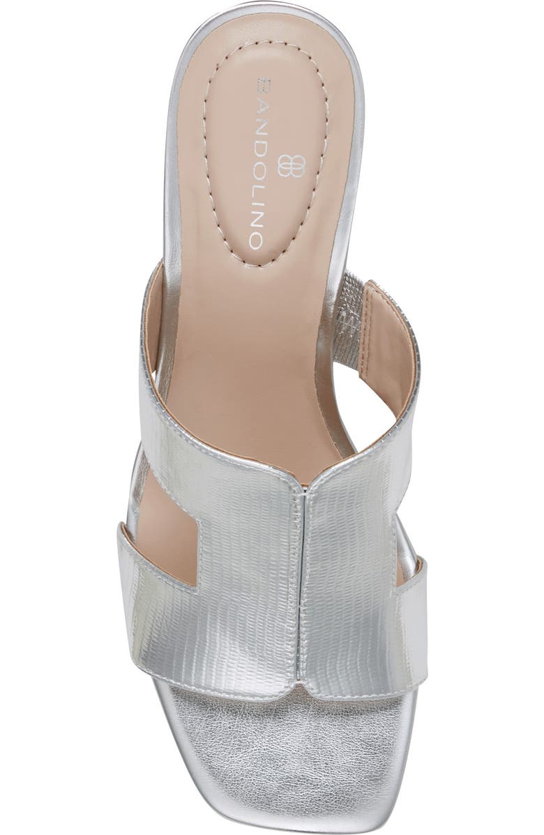 Bandolino Merring Block Heel Metallic Sandal, Alternate, color, Silver 040