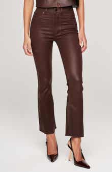 DL1961 Bridget Bootcut High Rise Instasculpt Coated Crop Jeans