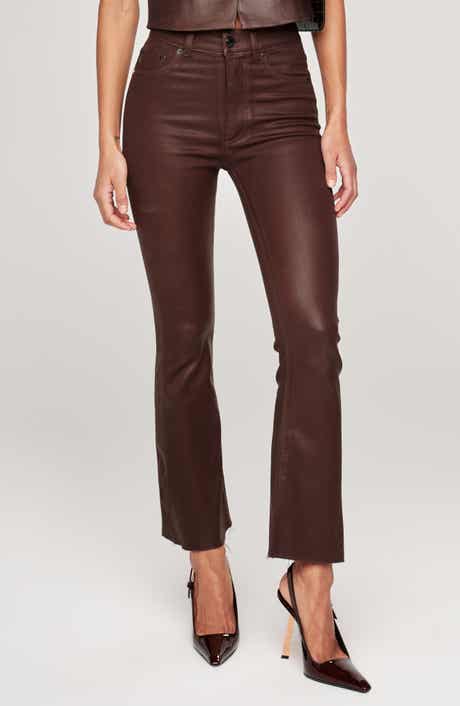 DL1961 Bridget Bootcut High Rise Instasculpt Coated Crop Jeans