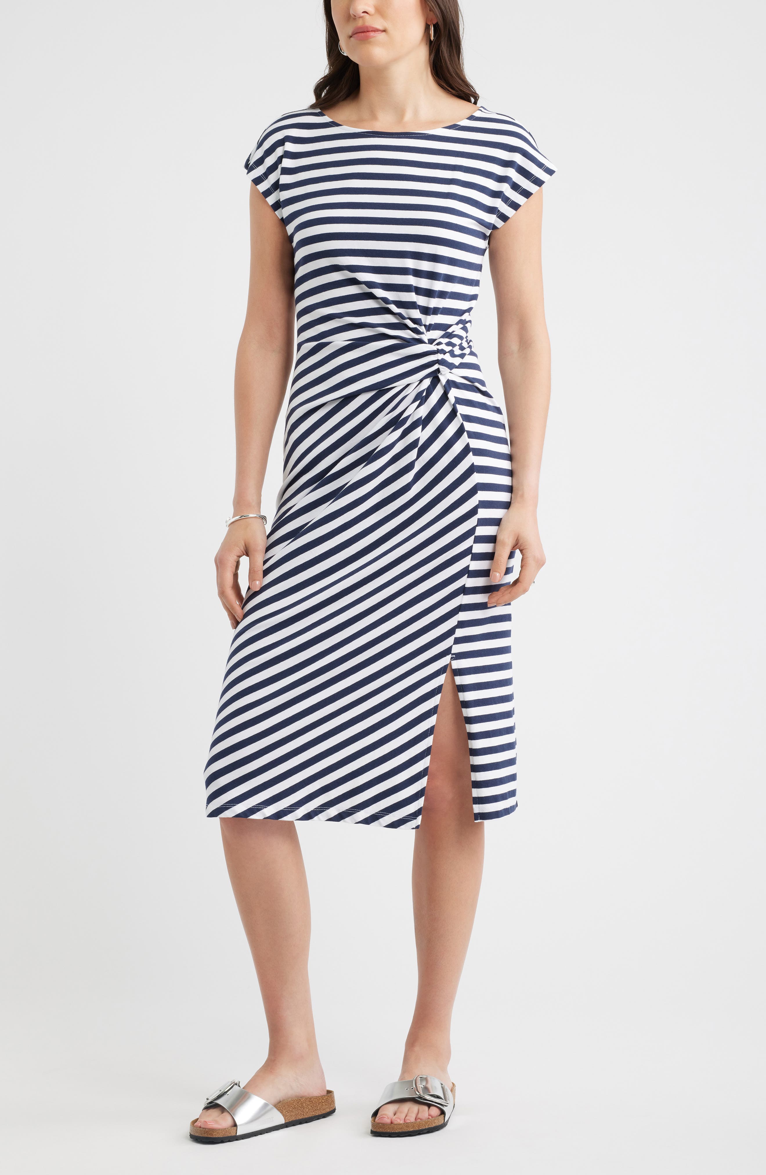 selected NAVY STILL- WHITE CHARM STRIPE