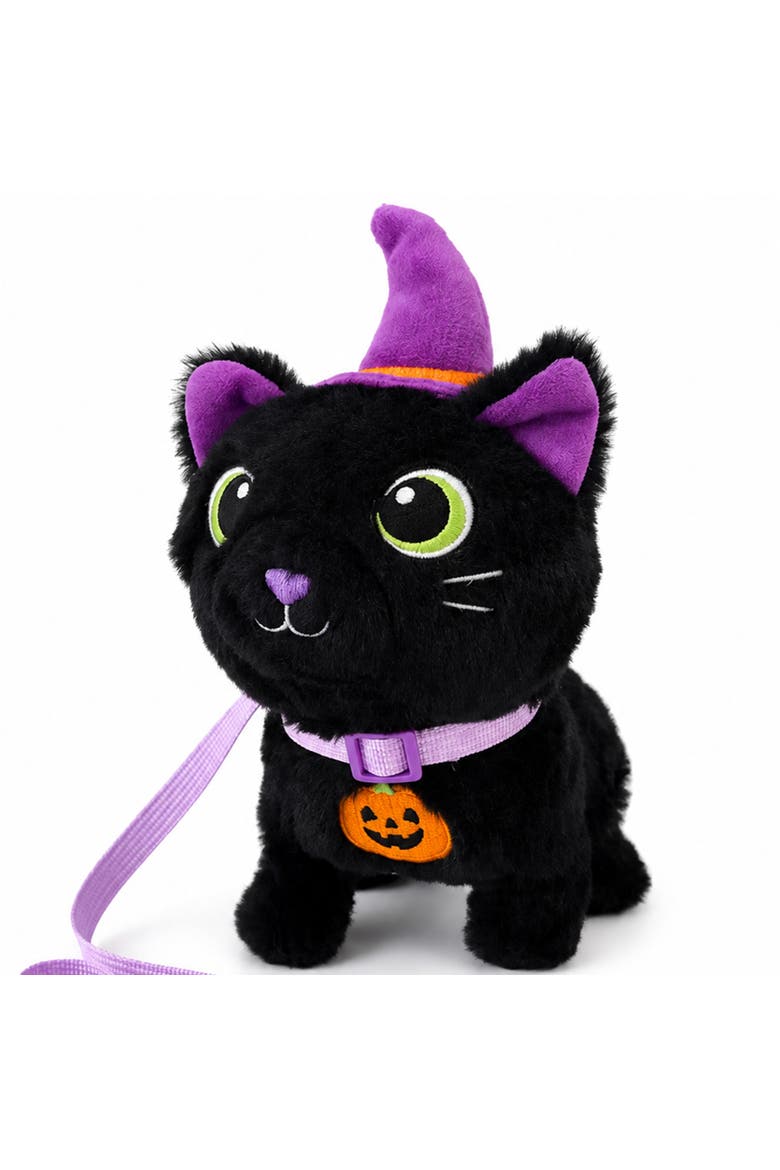 Interactive Robot Cat Plush Toy Electronic Moving Stuffed Animal with Sounds Touch Control Kids Toy, Main, color, Black