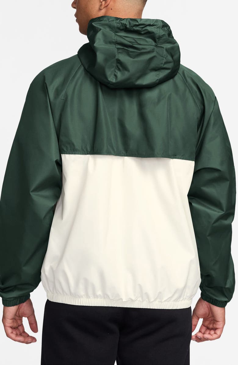 Nike Windrunner Hooded Lined Jacket, Alternate, color, Fir/ Sail