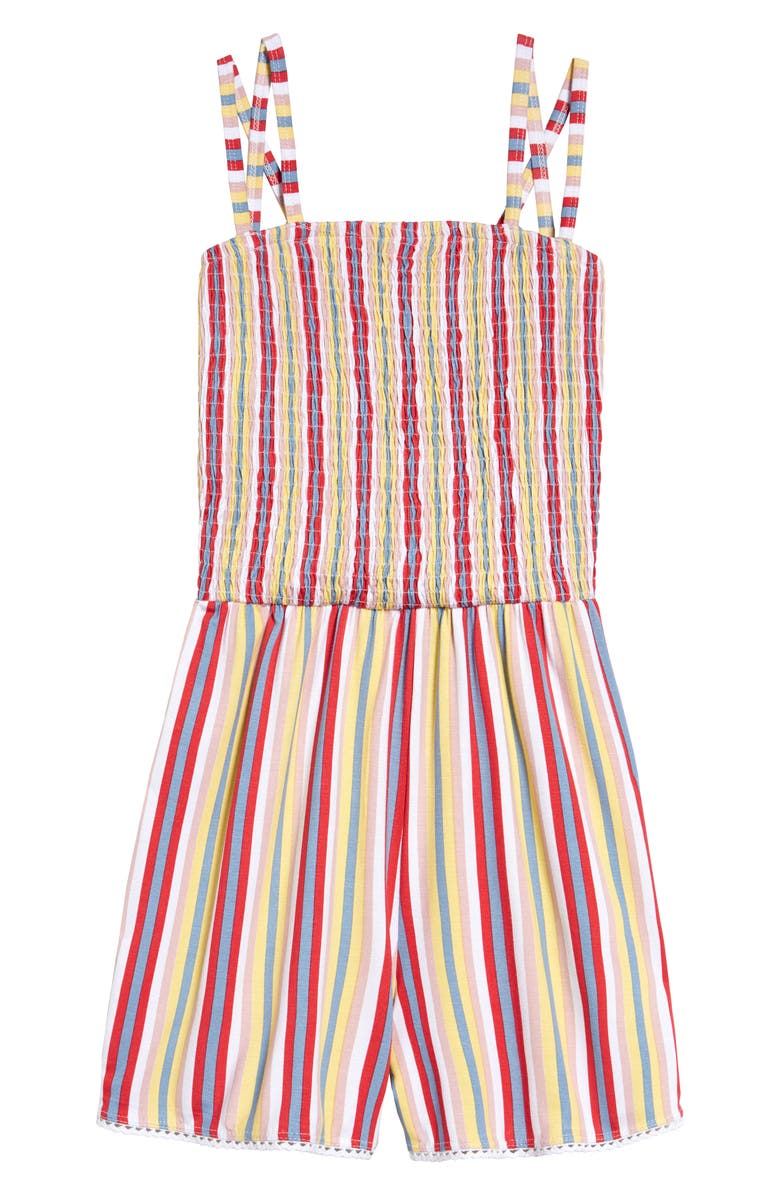 Tucker + Tate Kids' Strappy Smocked Romper, Main, color,
