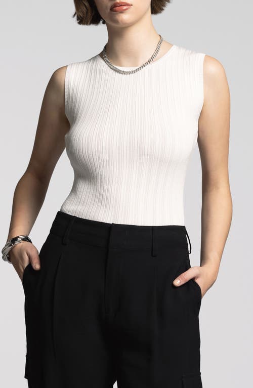 Weekend Los Angeles Eleanor Rib Sweater Tank In Blanc