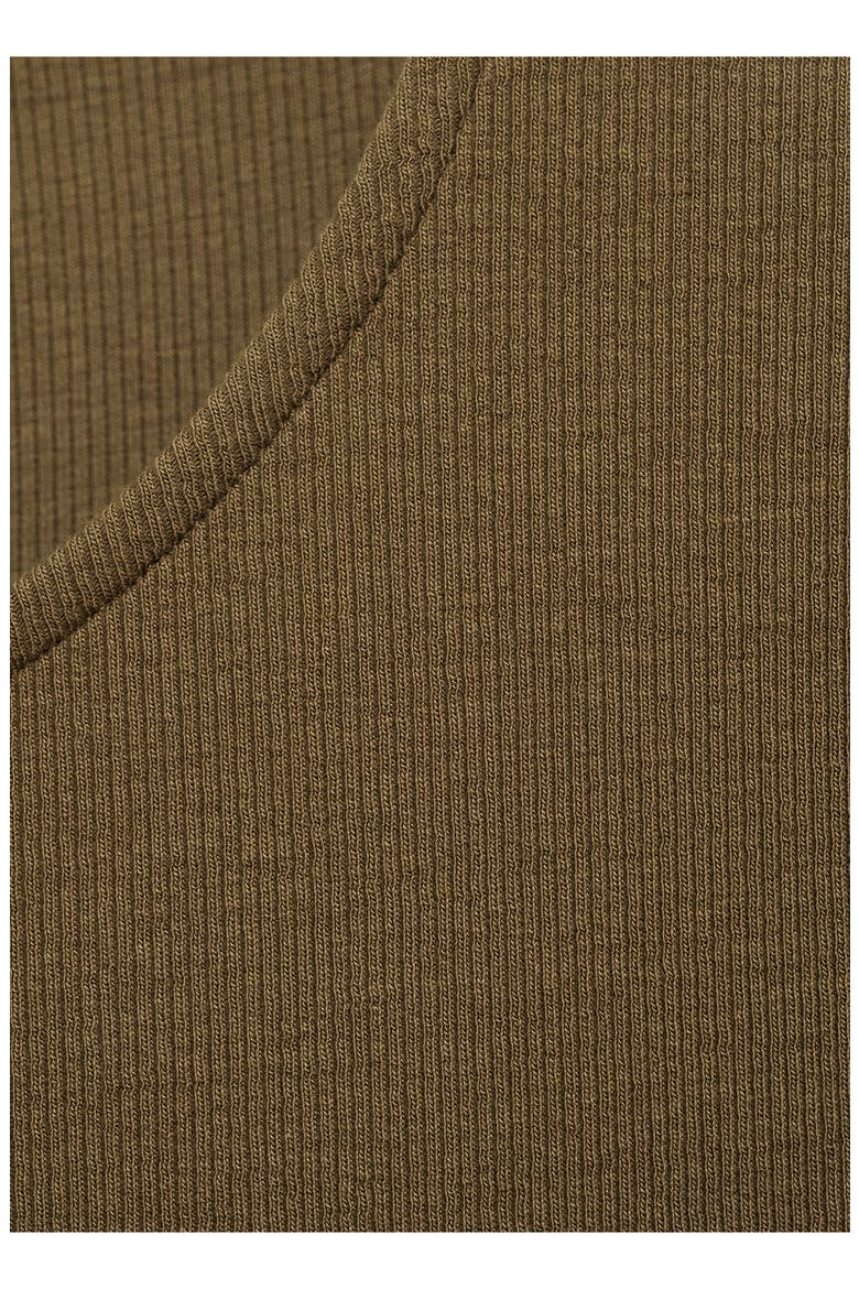 Mixed Media Fit & Flare T-Shirt Dress, Alternate, color, KHAKI GREEN