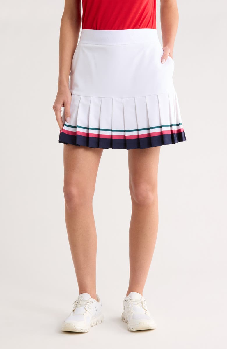 Callaway Stretch Colorblock Skort, Main, color, Brilliant White