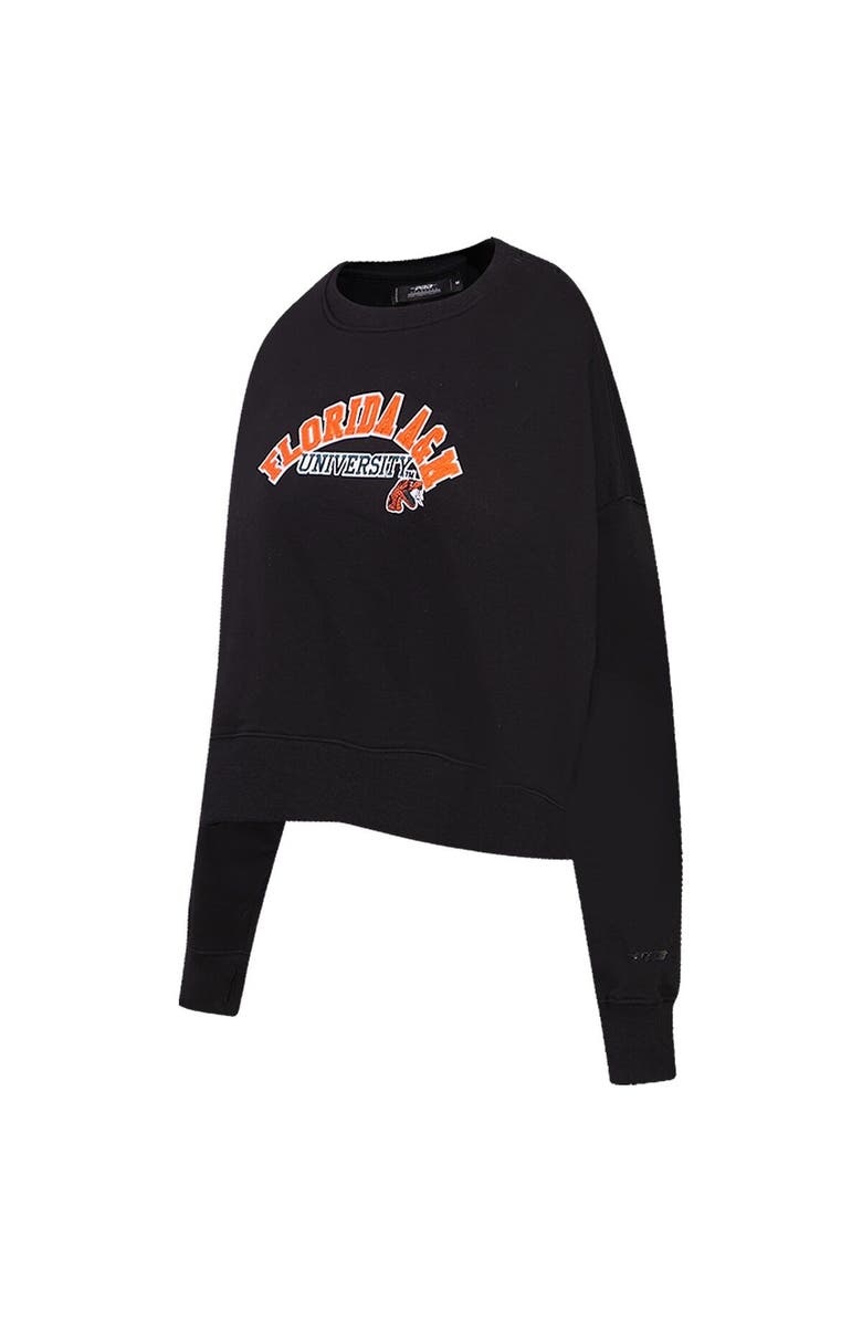 Post Women's Pro Standard Black Florida A&M Rattlers Classic 3-Hit Pullover Sweatshirt, Alternate, color, 