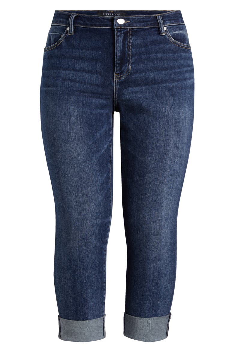 Charlie Cuffed Mid Rise Crop Slim Jeans, Alternate, color, WELLS