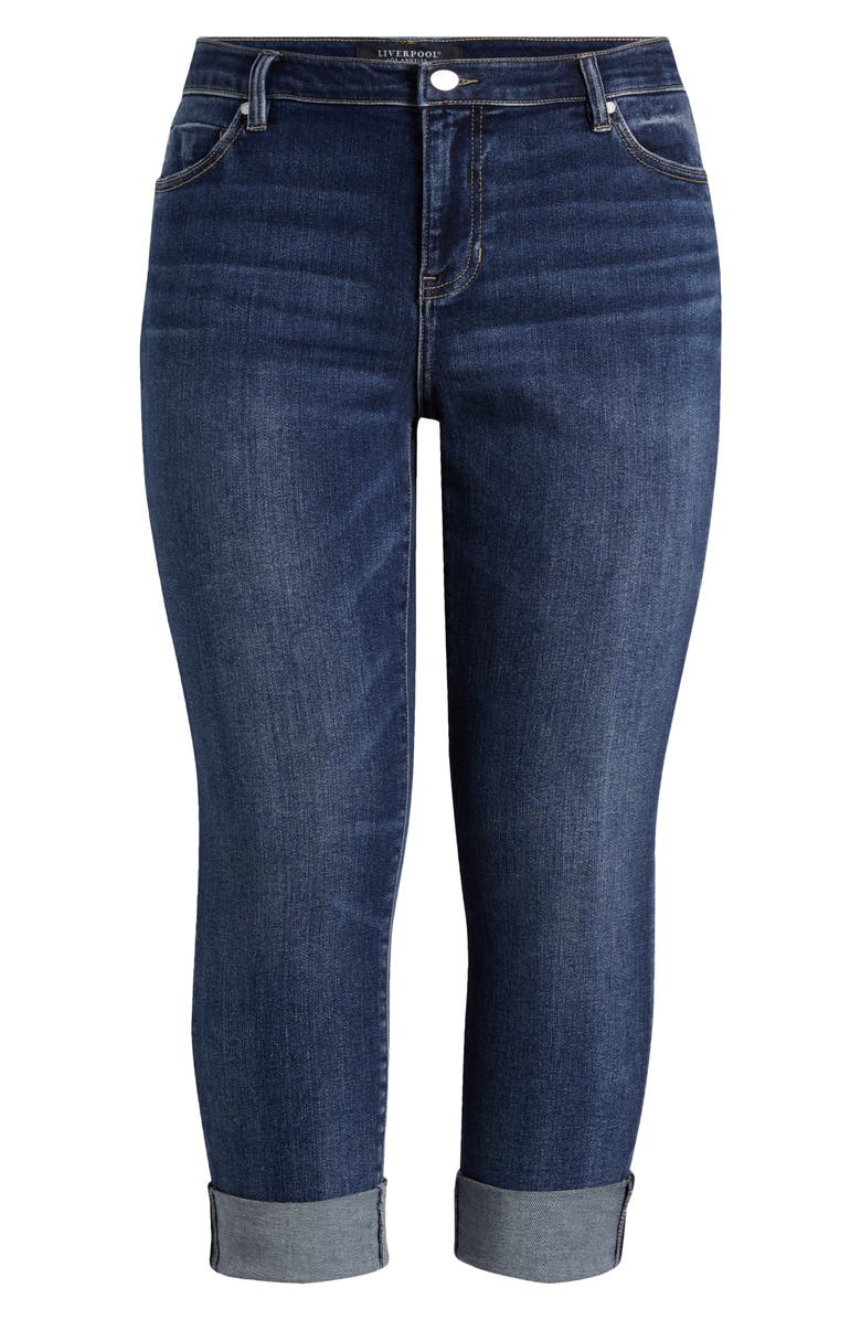 Liverpool Los Angeles Charlie Cuffed Mid Rise Crop Slim Jeans, Alternate, color,