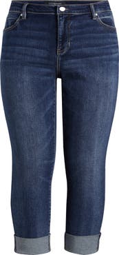 Liverpool Los Angeles Charlie Cuffed Mid Rise Crop Slim Jeans