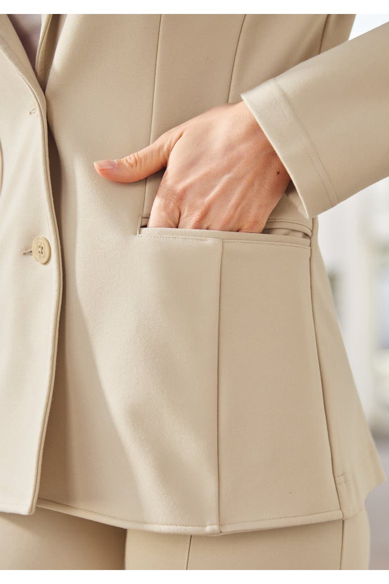 Classic Blazer Stretch Ponte, Alternate, color, Stone