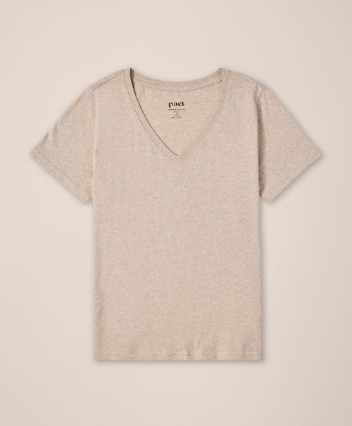 Pact Organic Cotton Softspun V-neck Tee In Neutral