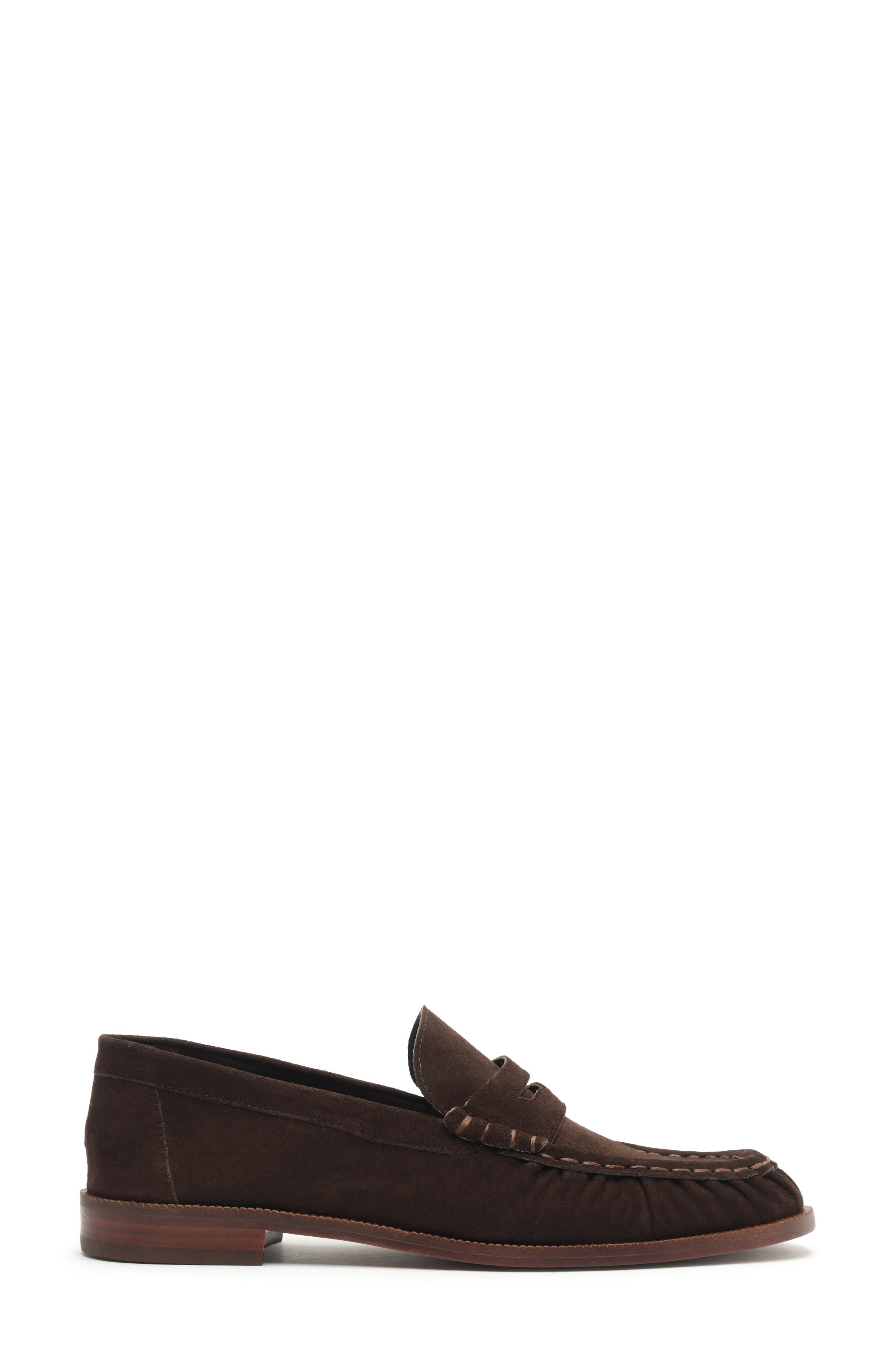 Schutz Tyche Penny Loafer, Alternate, color, Dark Brown