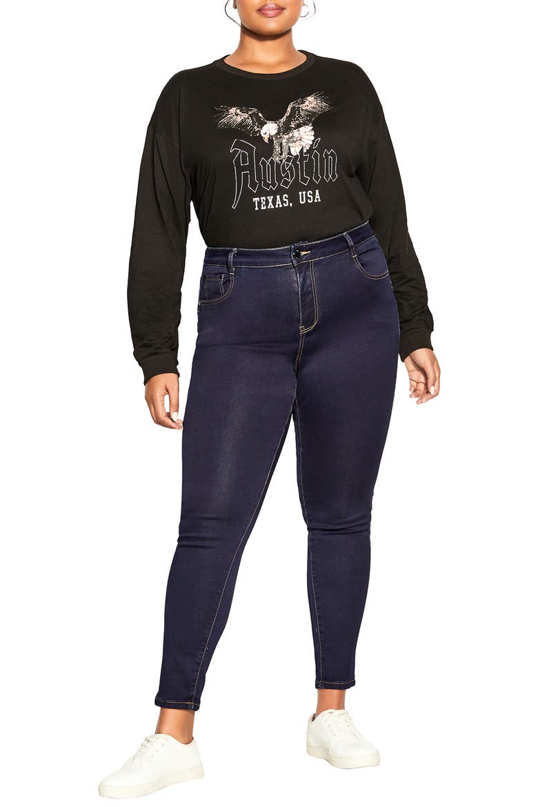 Wild Side Jeans, Alternate, color, DARK DENIM