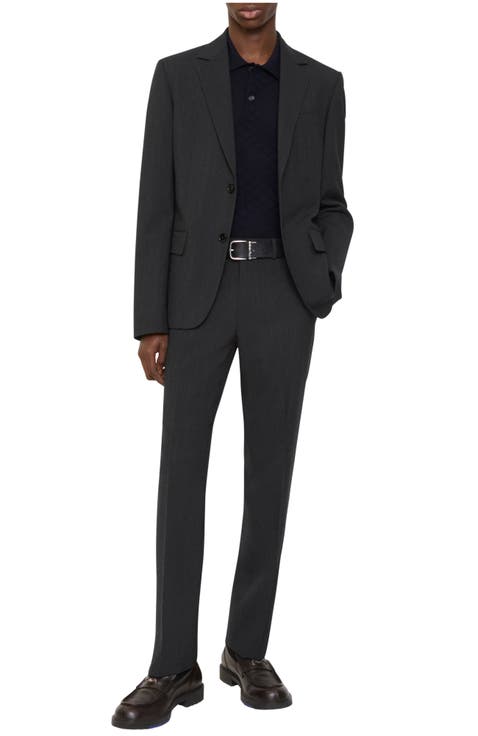 Wool Blend Tailored Trousers