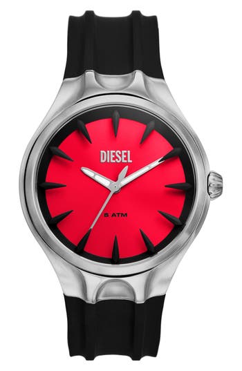 Diesel ® Streamline Silicone Strap Watch, 44mm
