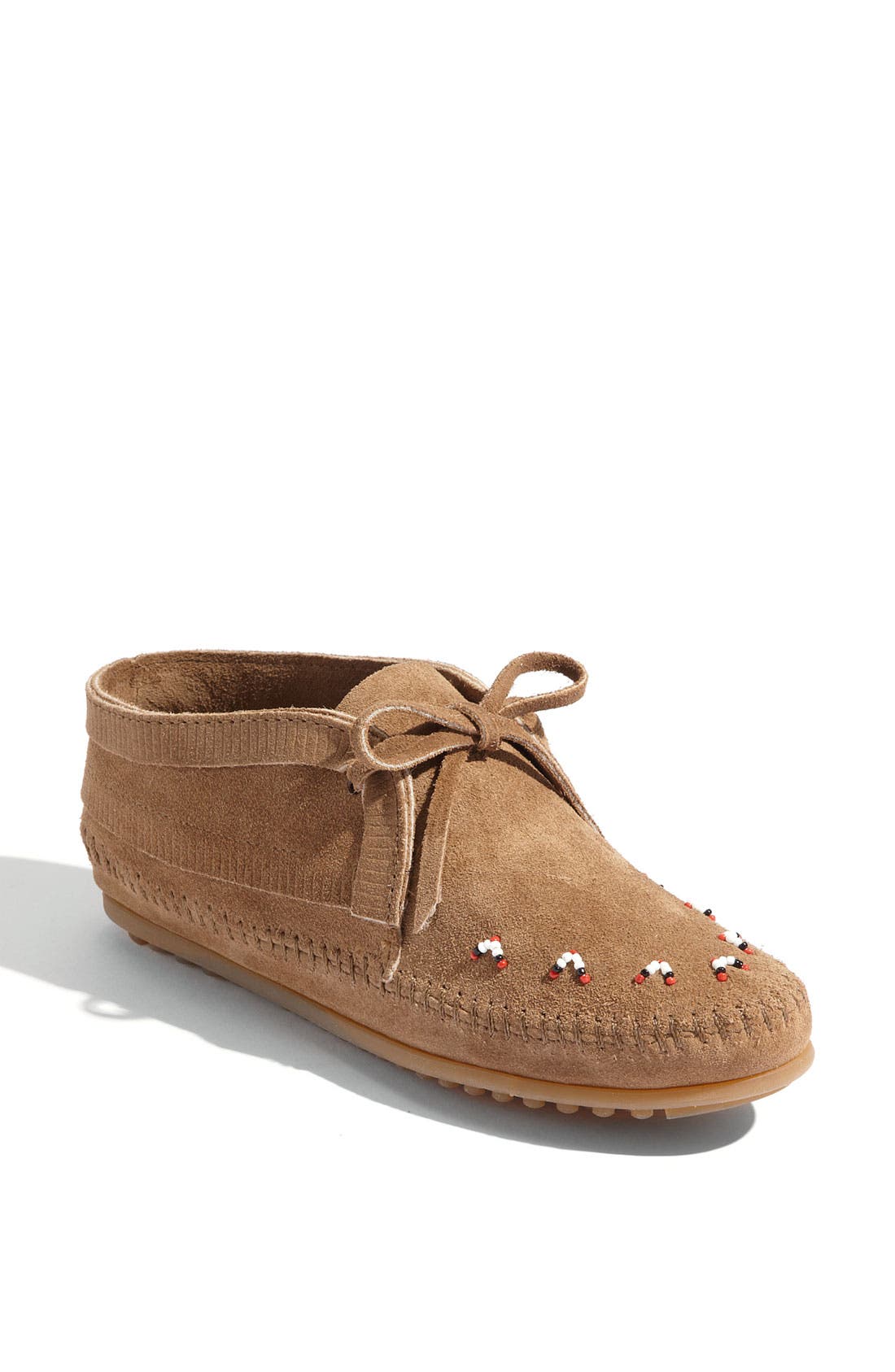 Beaded Ankle Boot, Main, color, TAUPE SUEDE