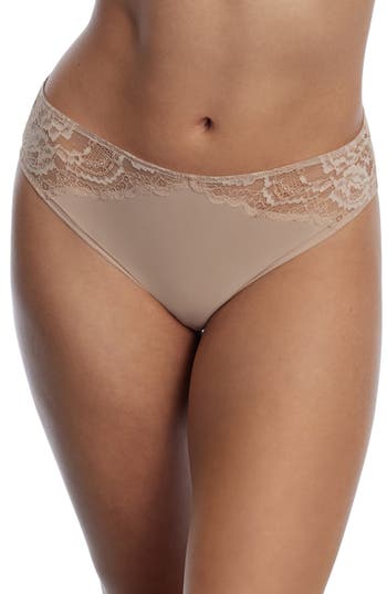Skarlett Blue Minx Lace Trim Jersey Bikini In Gray