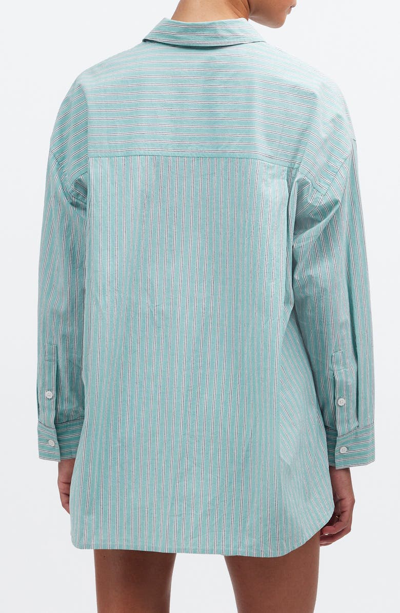 Madewell The Stripe Signature Poplin Oversize Shirt, Alternate, color,
